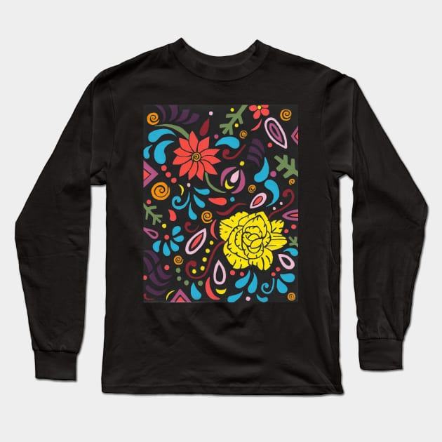 FANCY Flower Painting Long Sleeve T-Shirt by SartorisArt1